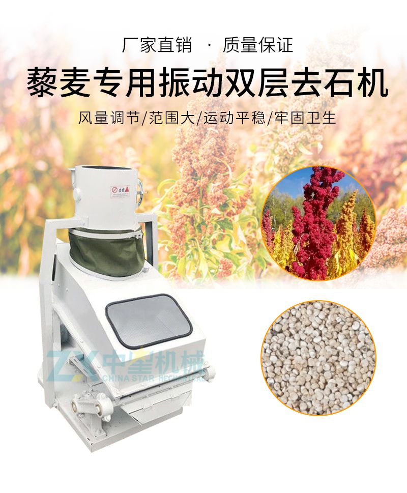 藜麥專用振動雙層去石機 藜麥清理去石機